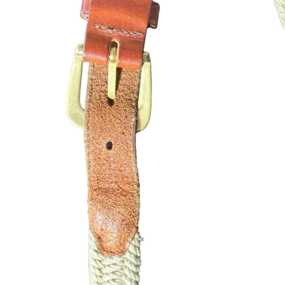 L.L. Bean Nautical Braided Woven Belt Tan Size Size 44 - Picture 6 of 7